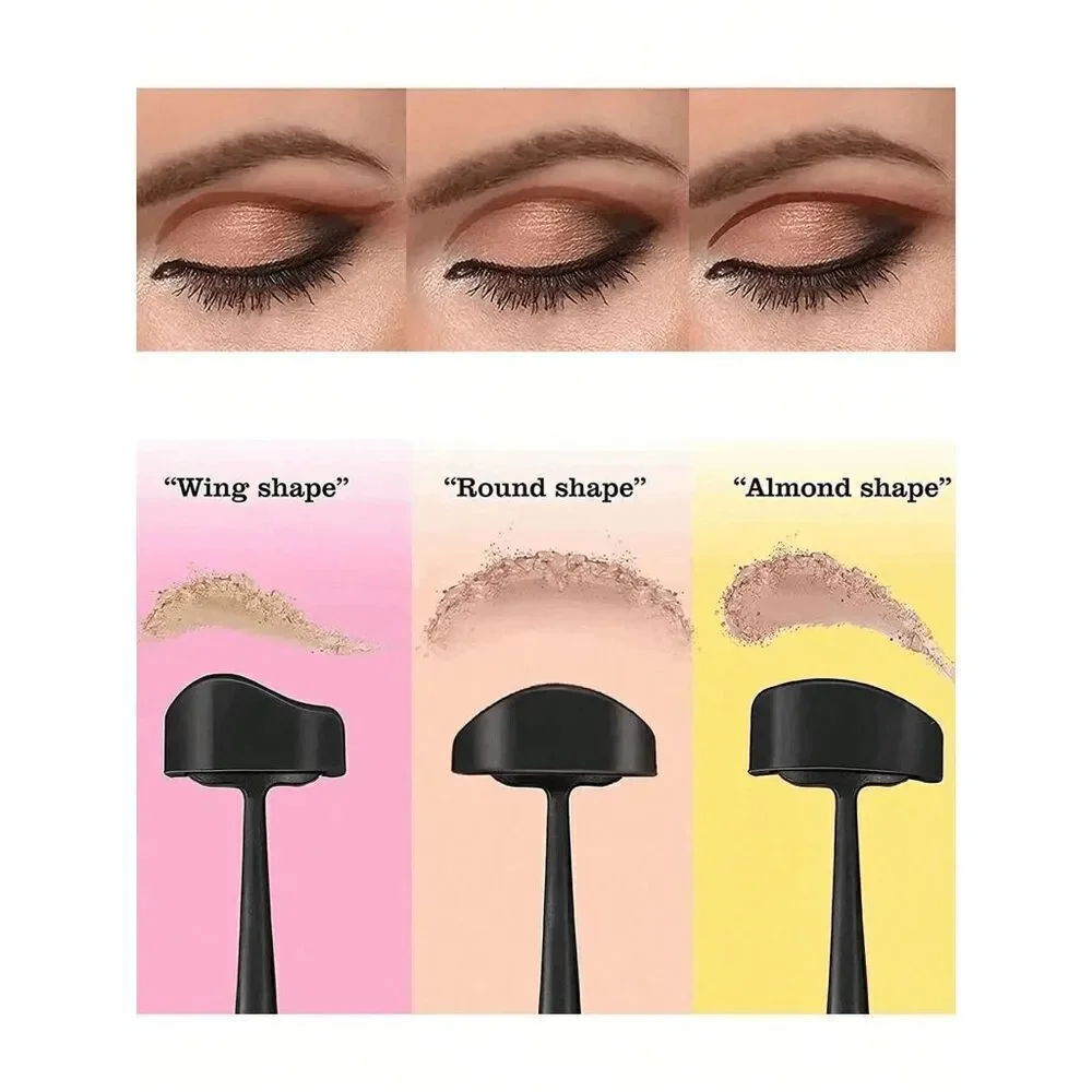 6-In-1 Silicone Printing Tool Eyeshadow Shaper Stencil Eye Makeup Stamp NEW